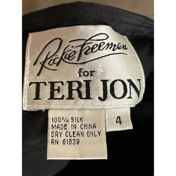 Rickie Freeman for Teri Jon Black 100% Silk Pleated Ruffle Skirt Women's Size 4 - Picture 4 of 4